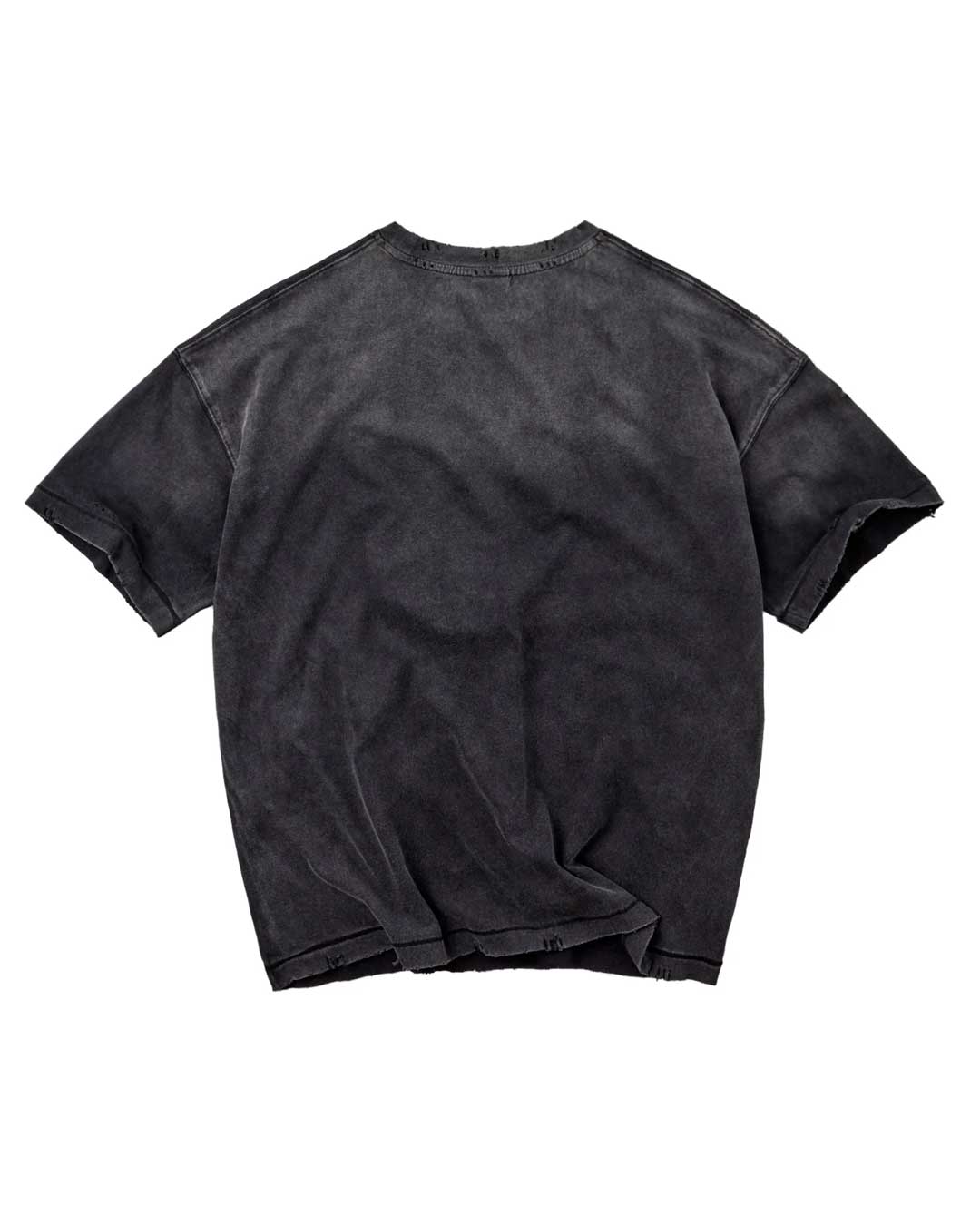Vale Forever DIY Vale USA Tee black, plain washed black back view with a raw-cut hem