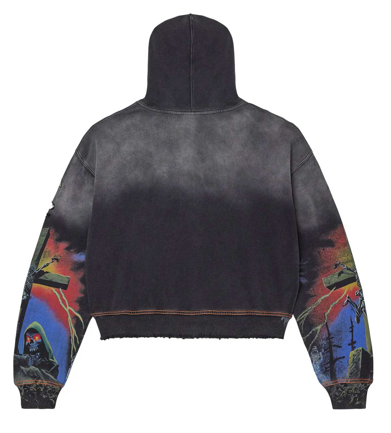 Vale Forever Damned Big Zip Up Hoodie Black