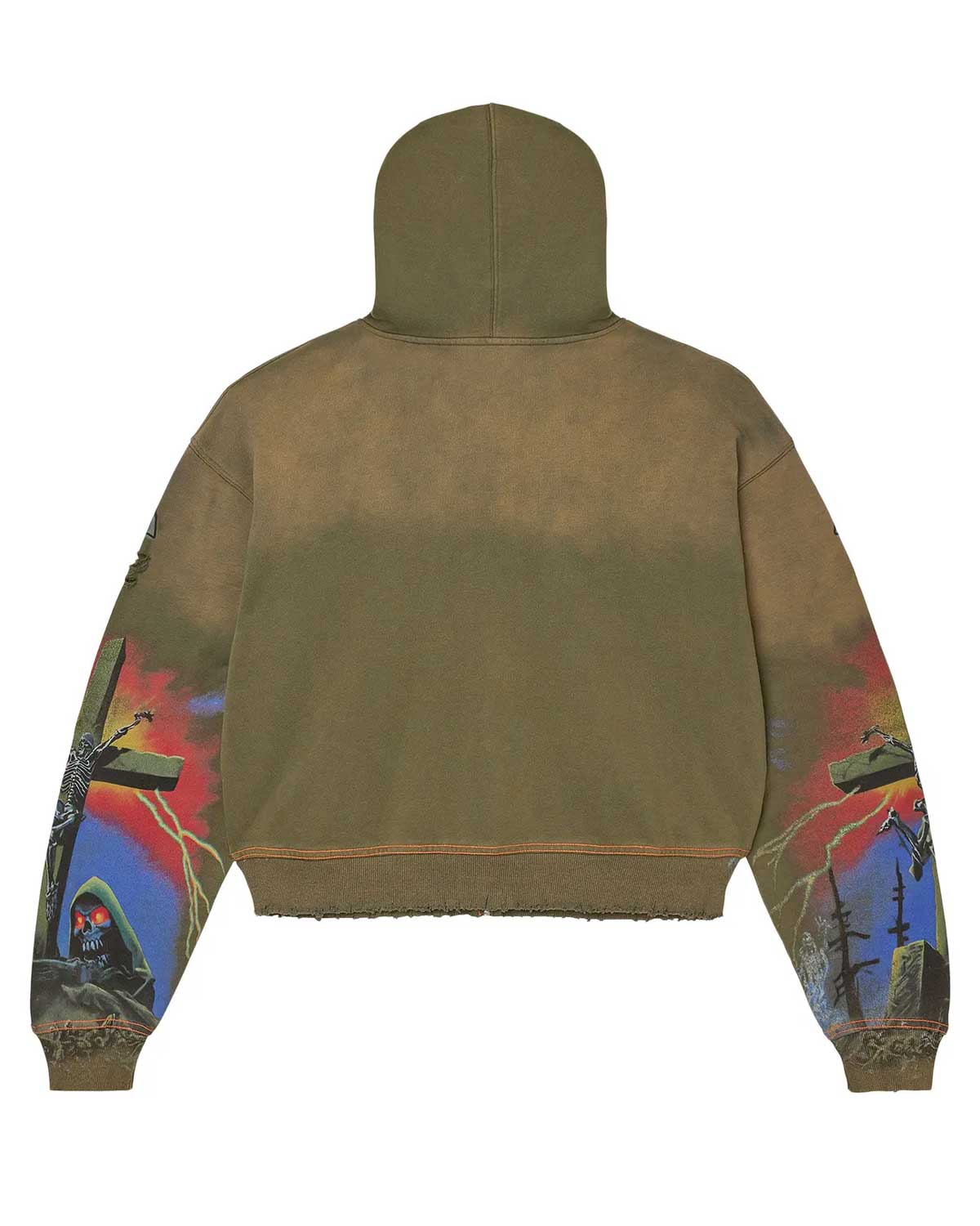 Vale Forever Damned Big Zip Up Hoodie Green – Restock AR