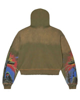 Vale Forever Damned Big Zip Up Hoodie Green