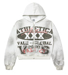 Vale Forever Destroyer Zip Up Hoodie Grey