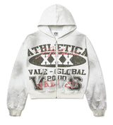 Vale Forever Destroyer Zip Up Hoodie Grey