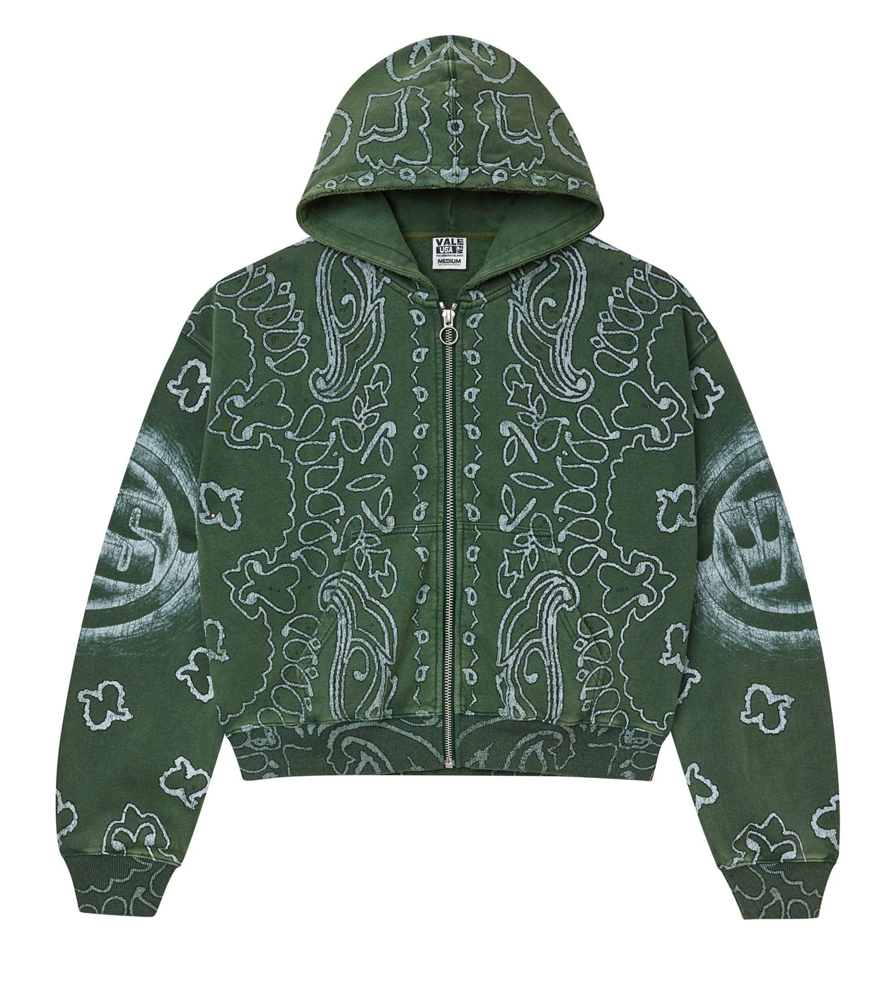 Vale Forever Bank Zip Up Hoodie Green – Restock AR