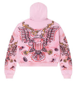 Vale Forever Flag Zip Up Hoodie Pink