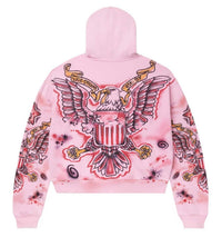 Vale Forever Flag Zip Up Hoodie Pink