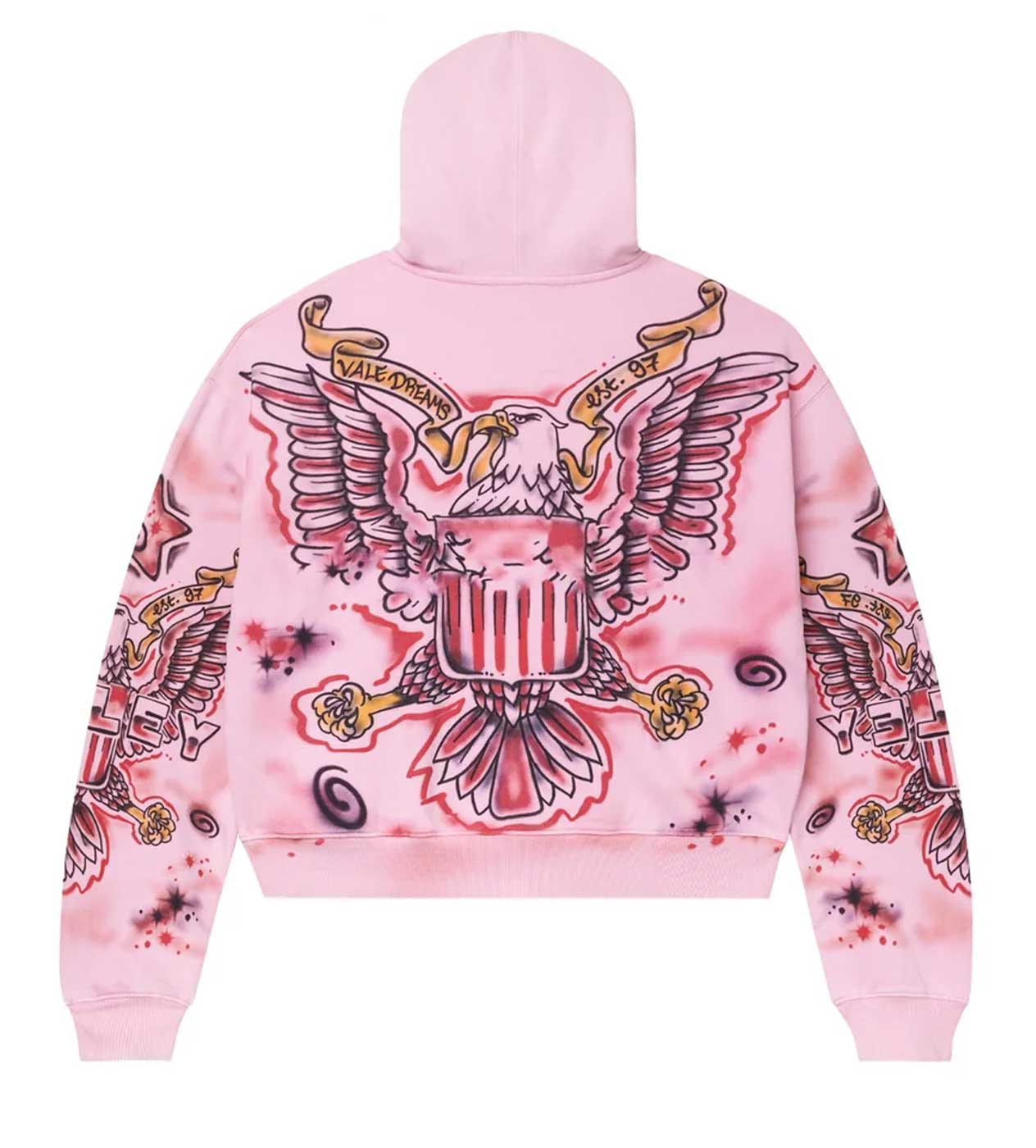 Vale Forever Flag Zip Up Hoodie Pink
