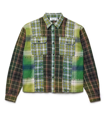 Vale Forever Frankenstein Patchwork Flannel Green