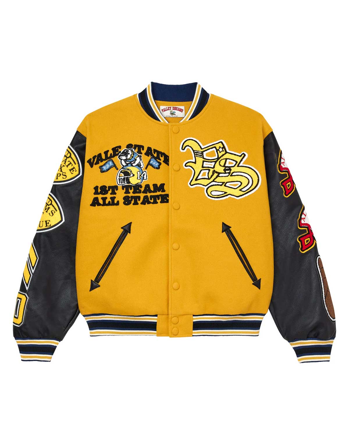 Vale Forever Friday Varsity Jacket Yellow