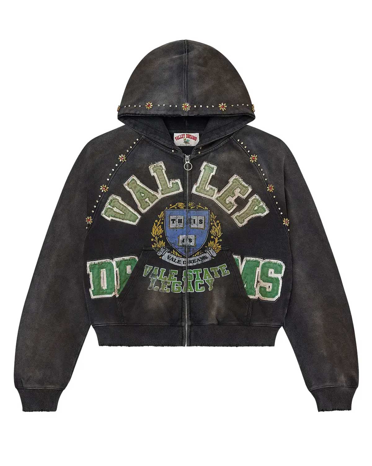 Vale Forever Classico Zip Up Hoodie Black – Restock AR