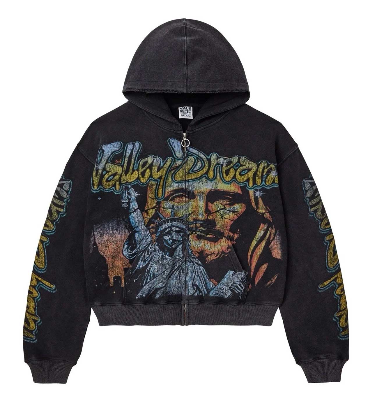 Vale Forever God's Liberty Zip Up Hoodie Black