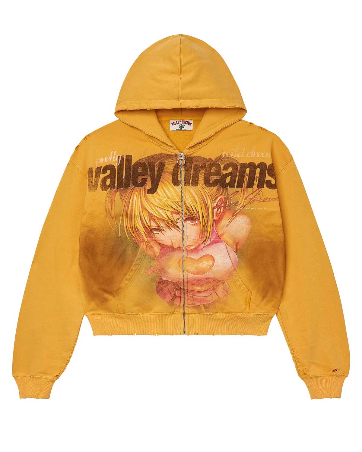 Vale Forever Gold Rush Zip Up Hoodie Yellow