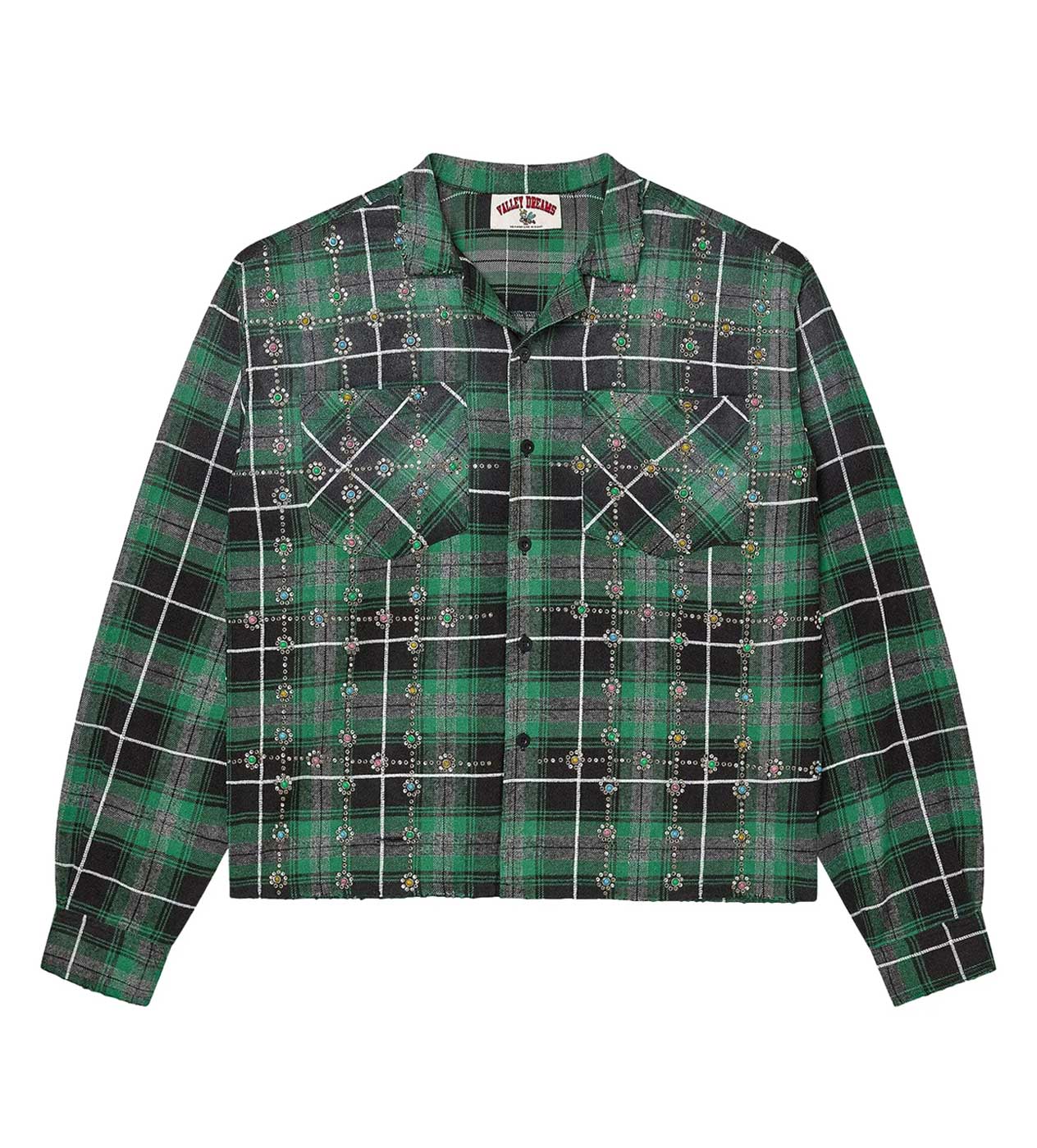 Vale Forever Grinch Gems Flannel Green