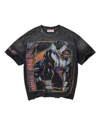 Vale Forever Heavyweight Tee black, washed heavyweight tee with horned-figure graphic, front view