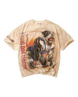 Vale Forever Heavyweight Tee cream, washed heavyweight tee with horned-figure graphic, front view