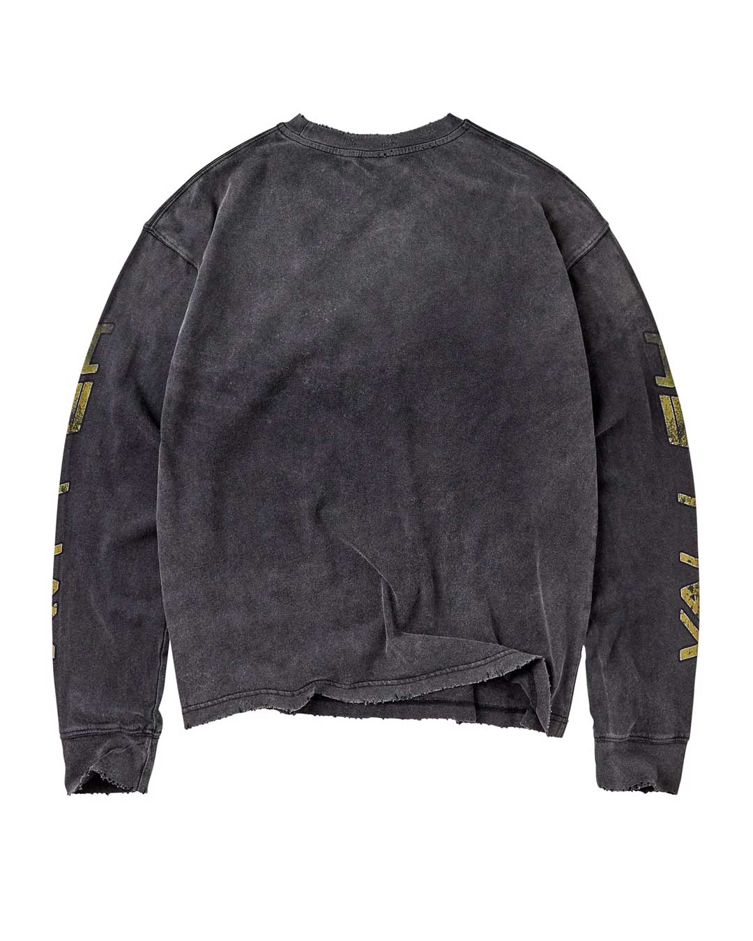 Vale Forever Ice Devils L/S Tee black, back view showing the plain washed body with gold Valley Cup lettering down the sleeves