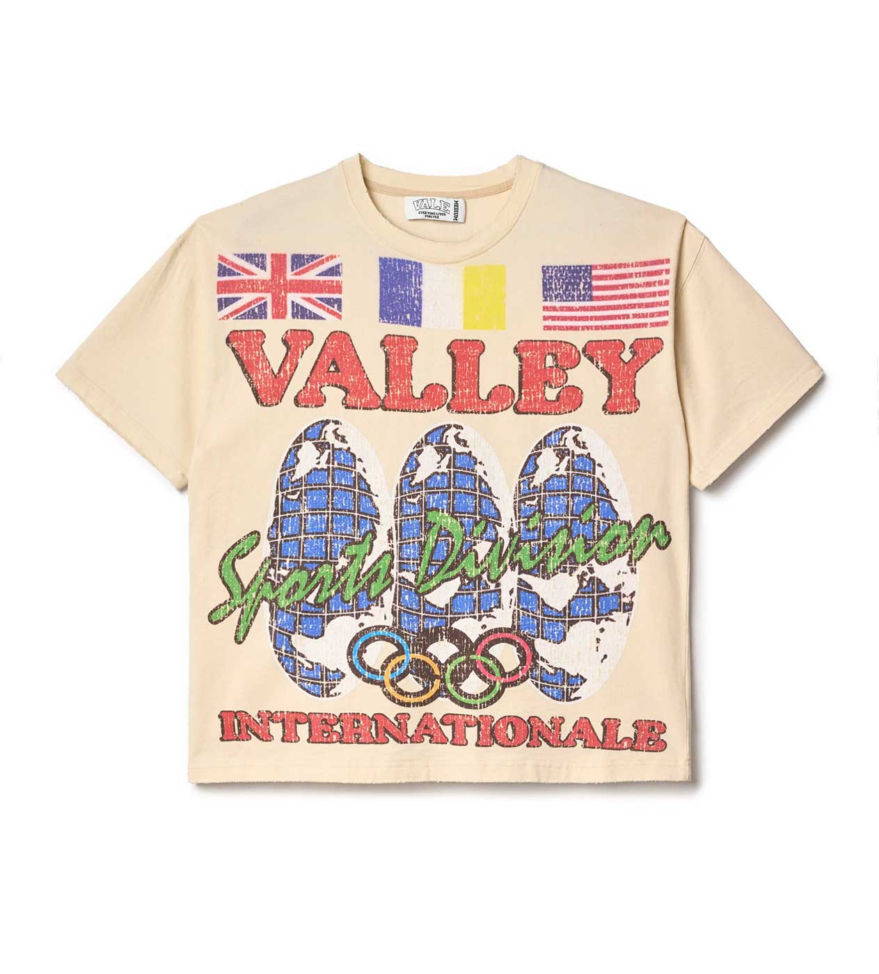 Vale Forever International Tee Tan front view