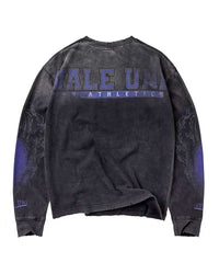 Vale Forever Kountry L/S black, purple Vale Uni Athletics lettering across the shoulders, back view