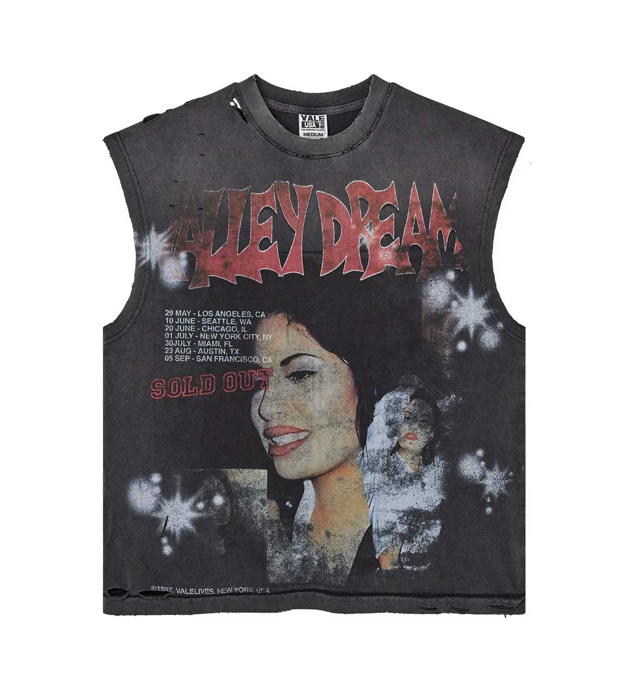 Vale Forever La Flor Muscle Tee Black