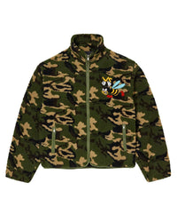 Vale Forever Lenny Fleece Zip Up Jacket Camo Green