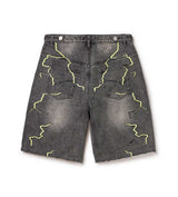 Vale Forever Lightning Jorts Black back