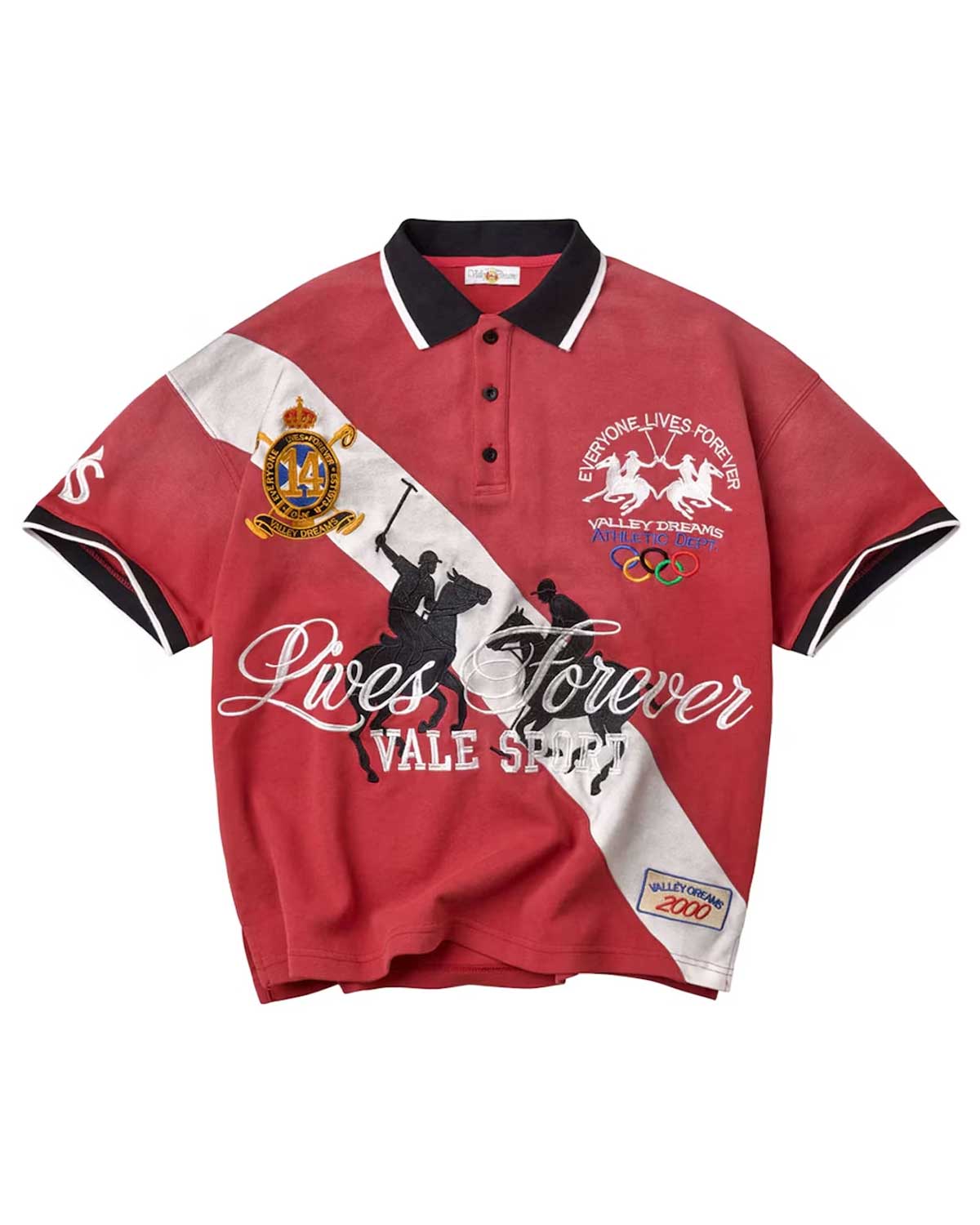 Vale Forever Futball Polo White/Blue – Restock AR