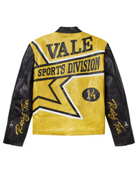 Vale Forever Lotto Motocroxxx Leather Jacket Yellow/Black