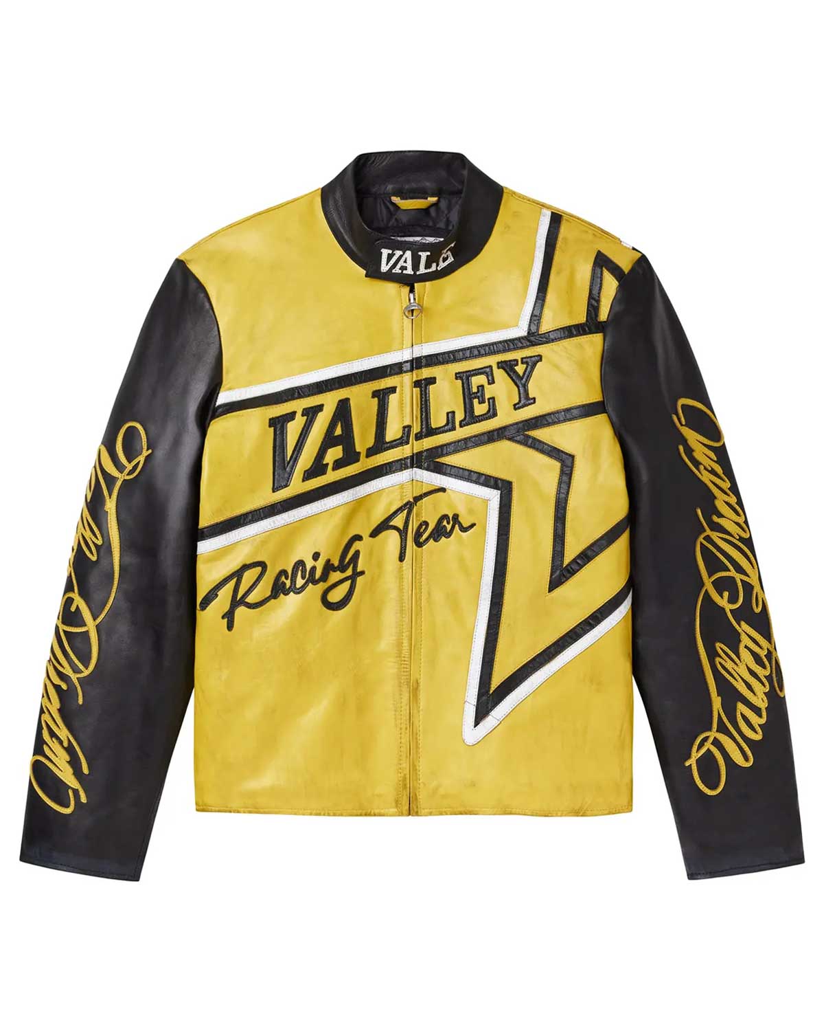 Vale Forever Lotto Motocroxxx Leather Jacket Yellow/Black