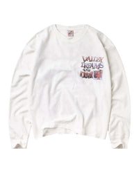 Vale Forever Love L/S Thermal white, waffle-knit thermal with a small airbrushed chest hit, front view