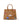 Vale Forever Lucky Charms Bag tan, tan leather top-handle bag with Property of Vale, USA and Valley Dreams patches, front view