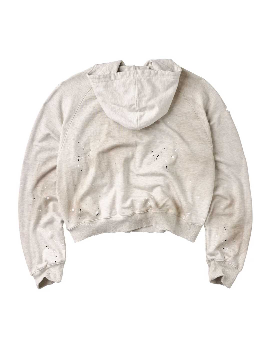 Vale Forever Manhattan VSU Pullover grey, plain distressed grey back with hood, back view