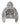 Vale Forever Manhattan Zip Up grey, distressed zip hoodie with a black Manhattan VSU Athl. Div appliqué, front view