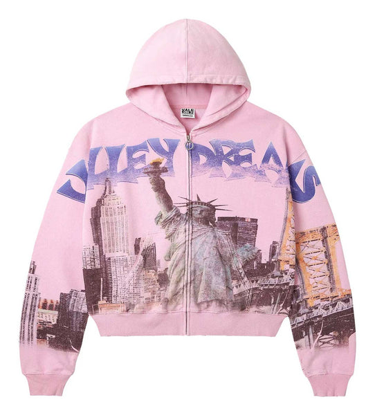 Vale Forever NYC Zip Up Hoodie Pink – Restock AR