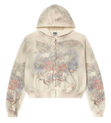 Vale Forever Nostalgia Zip Up Hoodie Cream