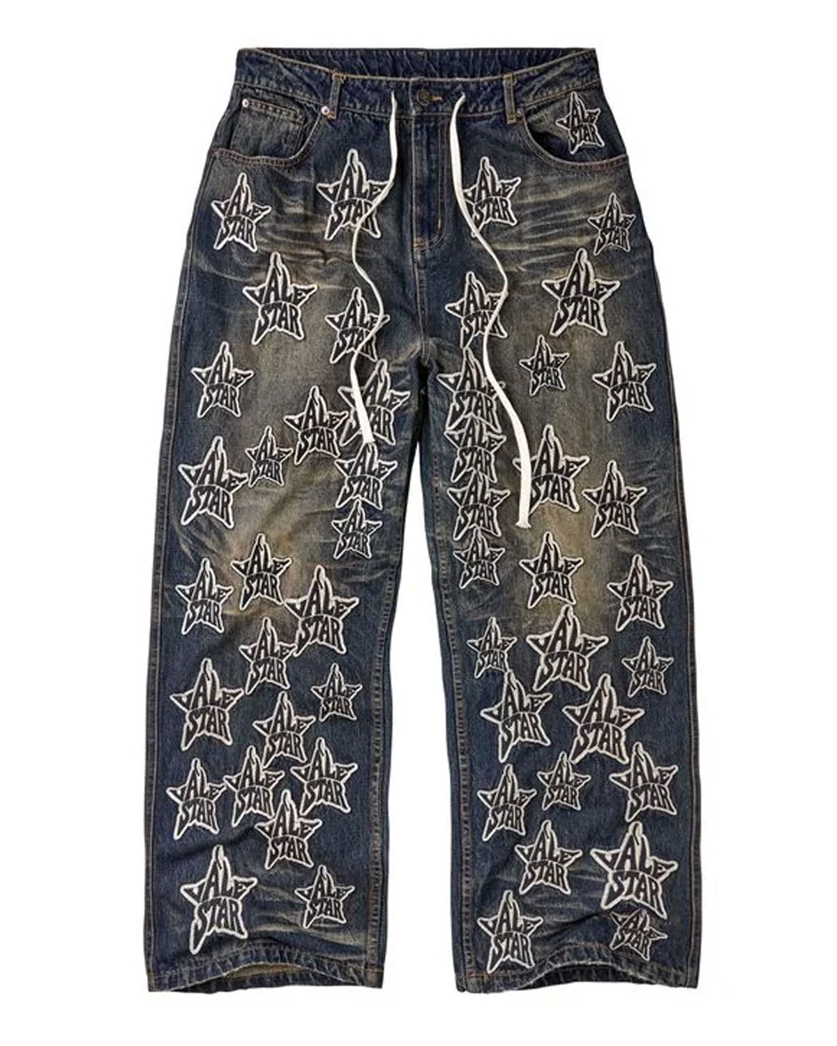 Vale Forever Oil Spill Denim Pants Black