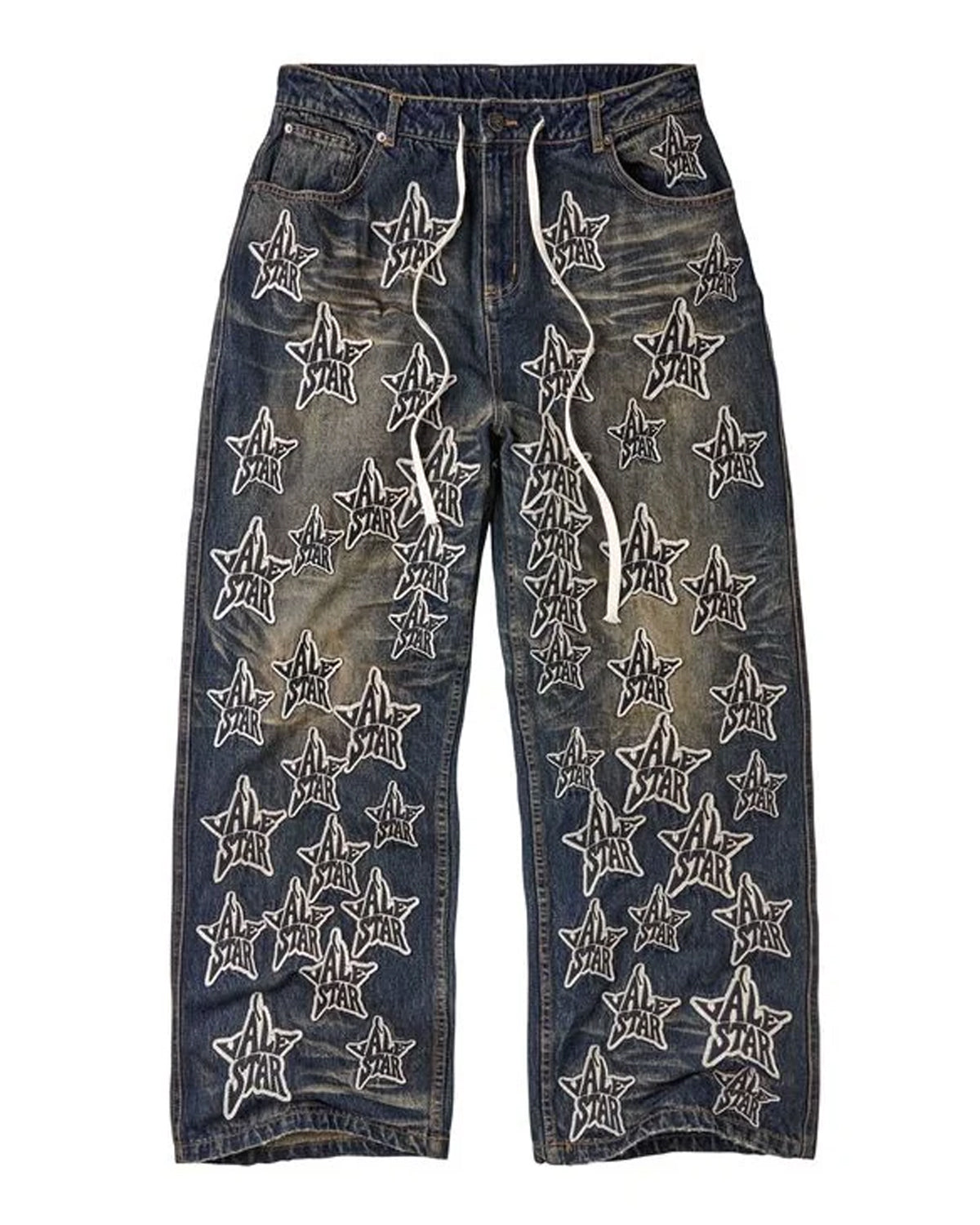 Vale Forever Oil Spill Denim Pants Blue