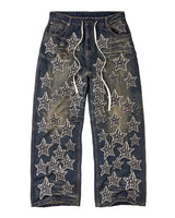 Vale Forever Oil Spill Denim Pants Blue