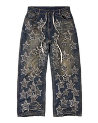 Vale Forever Oil Spill Denim Pants Blue