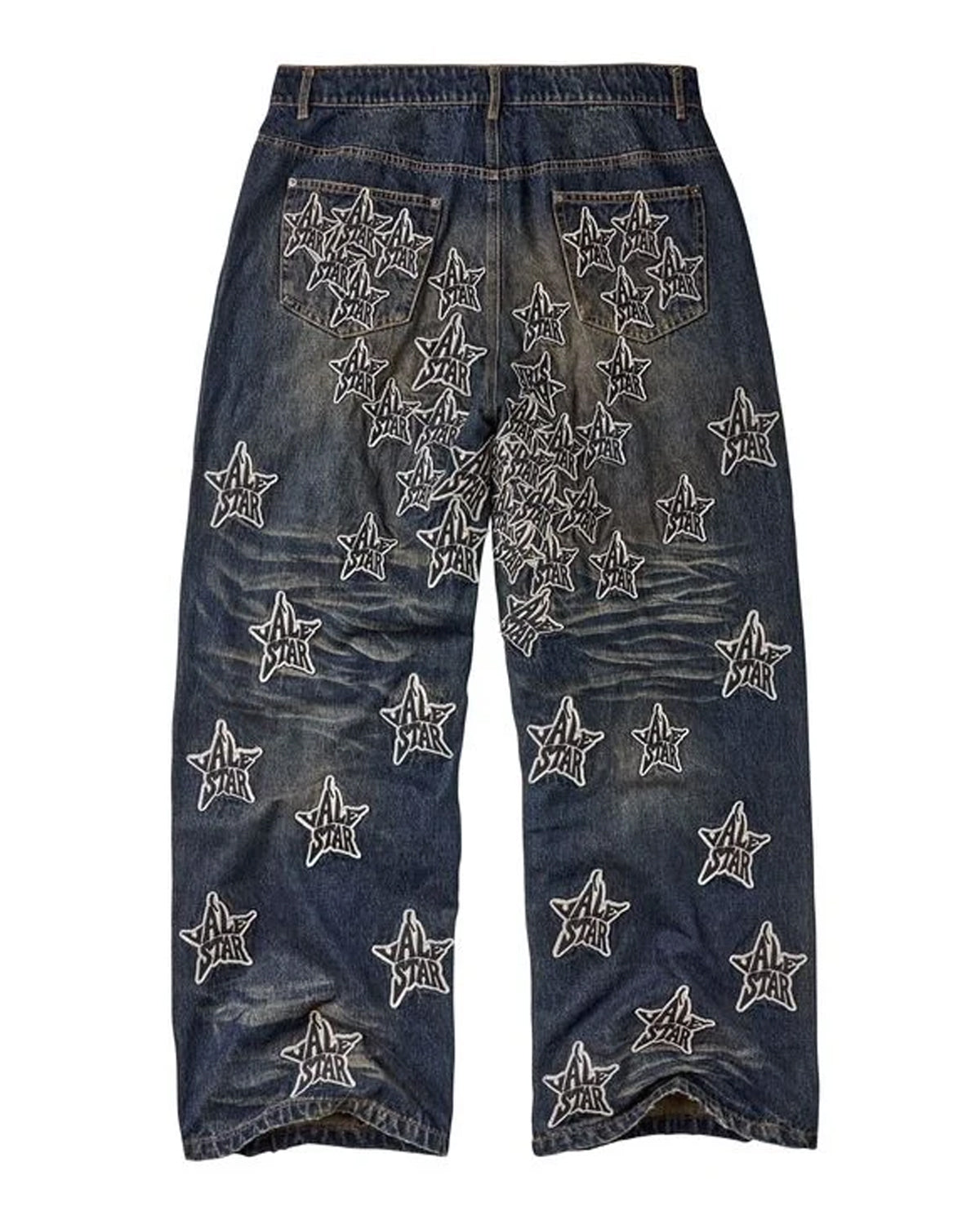 Vale Forever Oil Spill Denim Pants Blue
