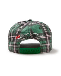 Vale Forever Oxford Snapper green, back with white Valley Sport embroidery, red check logo and green snapback strap, back view