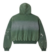 Vale Forever Paint Zip Up Hoodie Green