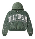 Vale Forever Paint Zip Up Hoodie Green