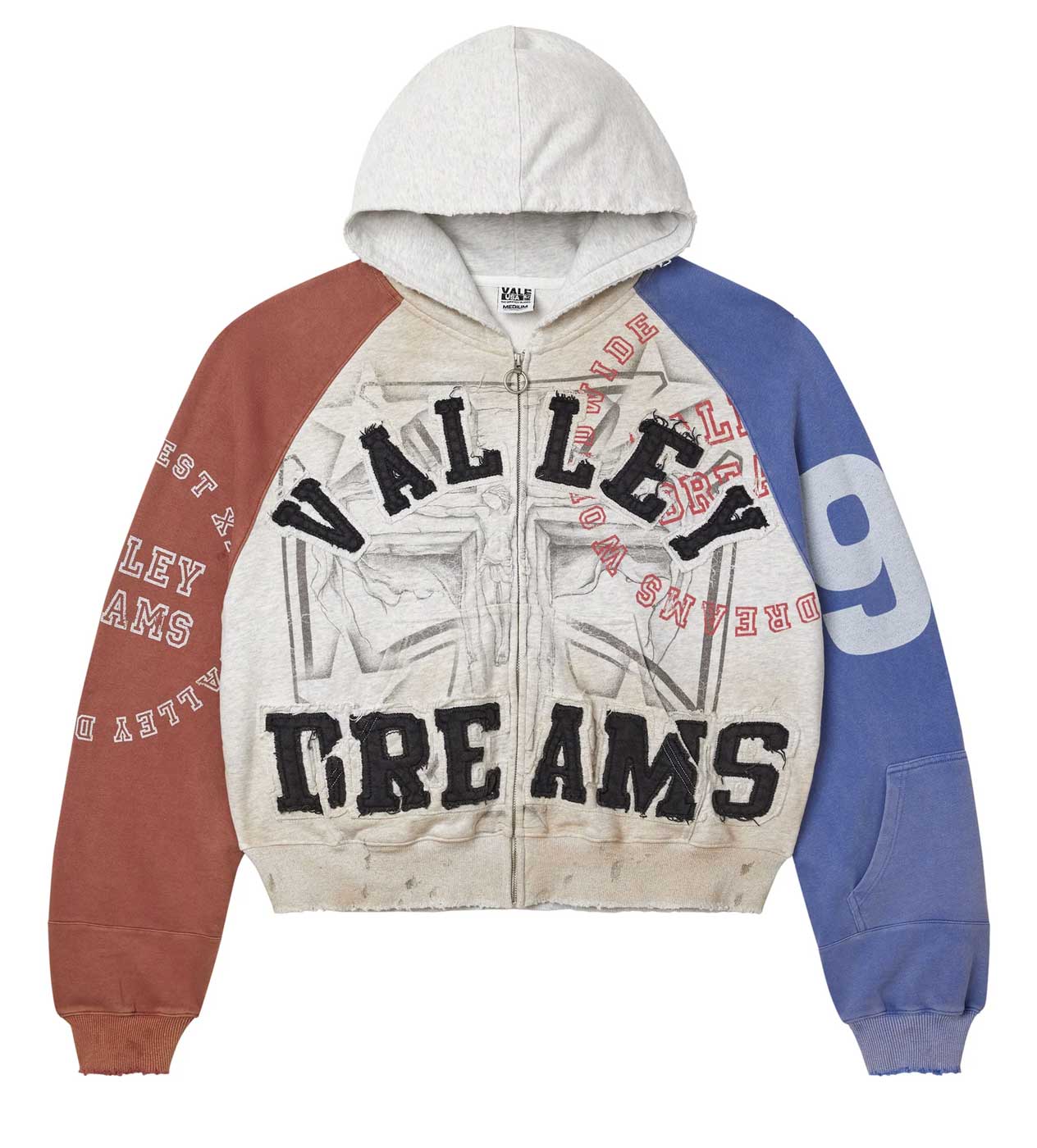 Vale Forever Patriot Chop N Screw Zip Up Hoodie Grey