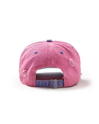 Vale Forever Piggy Bank Cap pink, back view with a lavender adjustable strap and metal slider