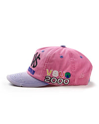 Vale Forever Piggy Bank Cap pink, opposite side view with side embroidery