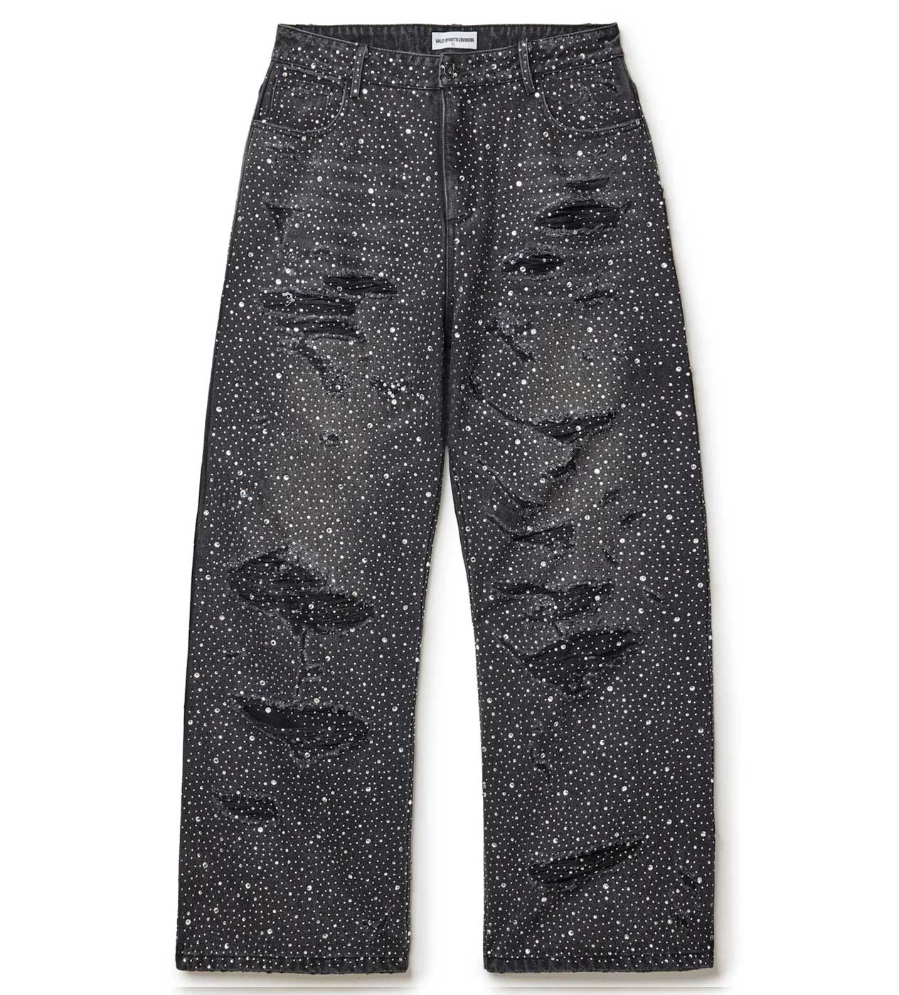 Vale Forever Rain Rhinestone Denim Jeans Black