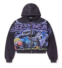 Vale Forever Raven Zip Up Hoodie Black front view