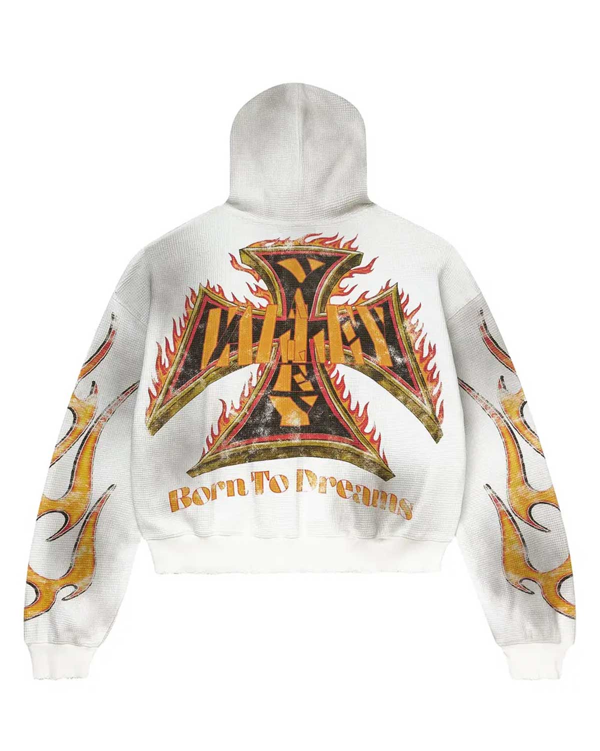 Vale Forever Reborn Waffle Zip Up Hoodie White – Restock AR