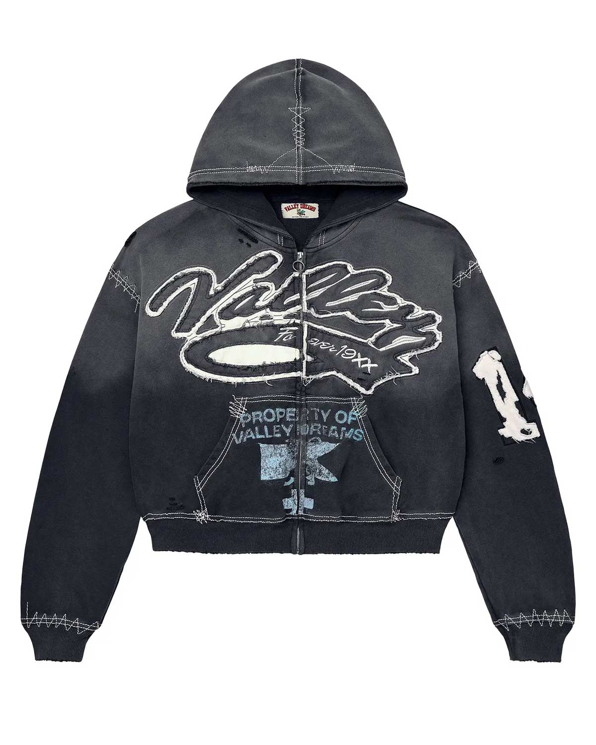 Vale Forever Big Chain Bejeweled Hoodie Black – Restock AR