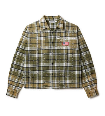 Vale Forever Frankenstein Patchwork Flannel Green