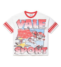 Vale Forever Running Dog Tee White/Red front view